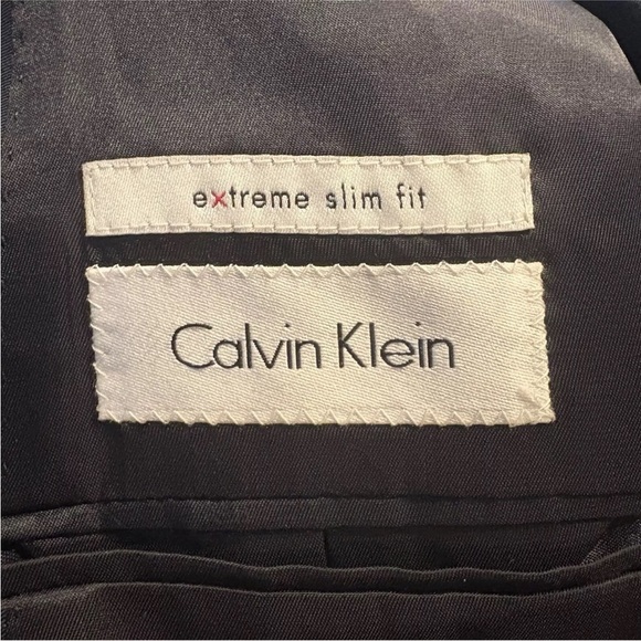 Calvin Klein Extreme Slim Fit Wool Suit Jacket Blazer Men's‎ Size 40R (BR) - Picture 4 of 5